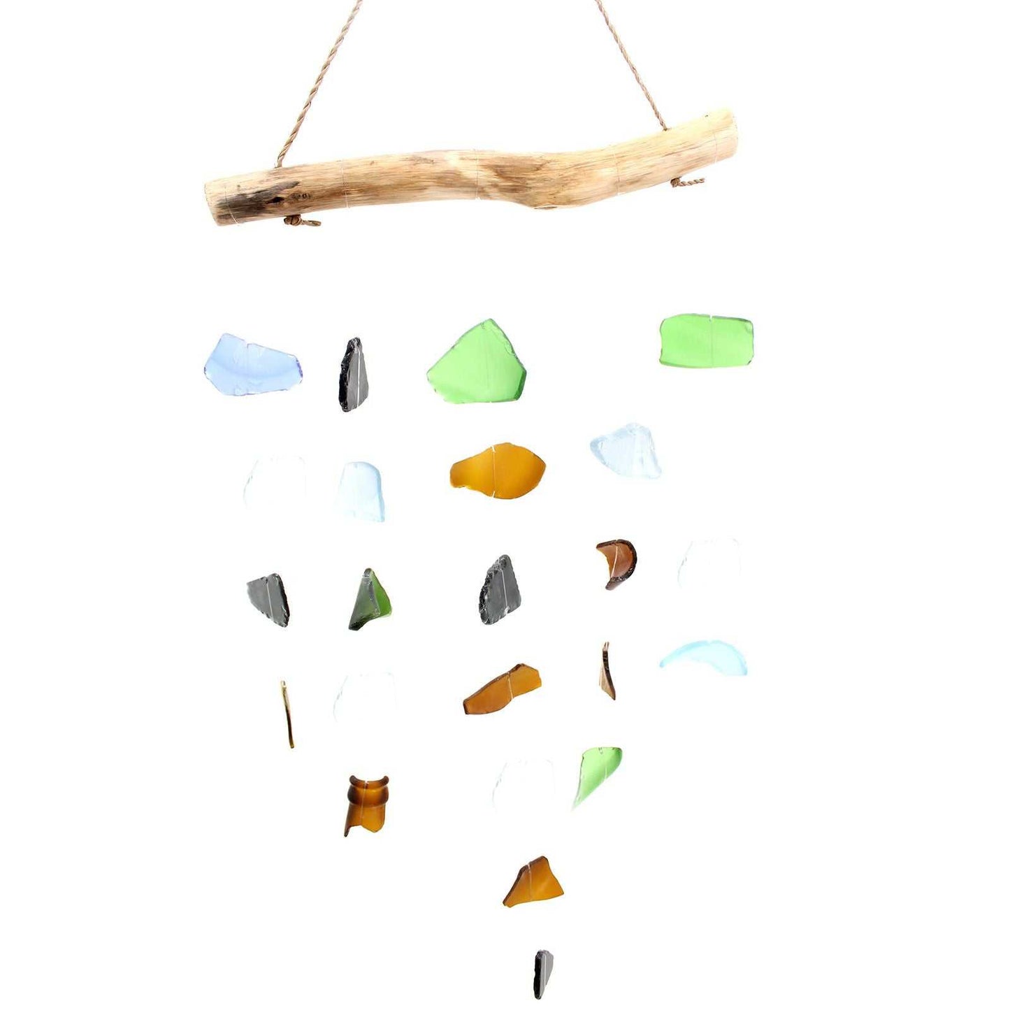 Recycled Glass Wind Chime Five Strings Multi
