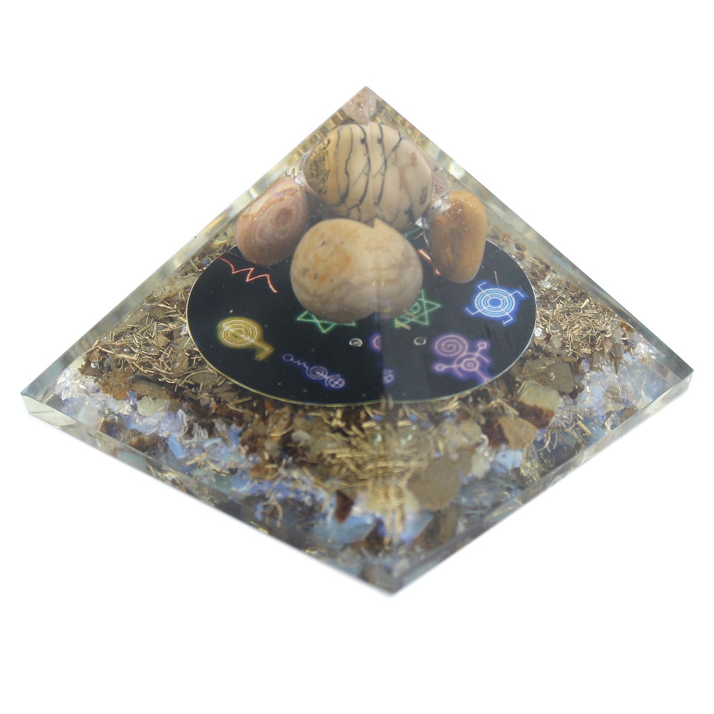 Orgonite Pyramid - Midnight Reiki side view