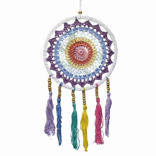Small Dreamcatcher Pastel Rainbow on a white background
