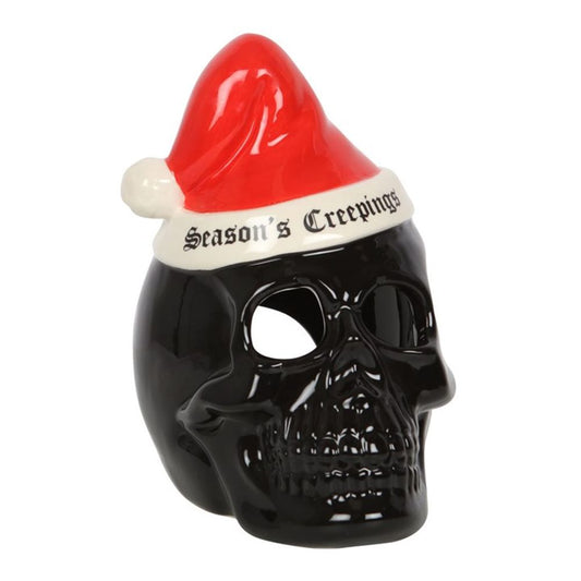 Seasons Creepings Skull Tealight Candle Holder