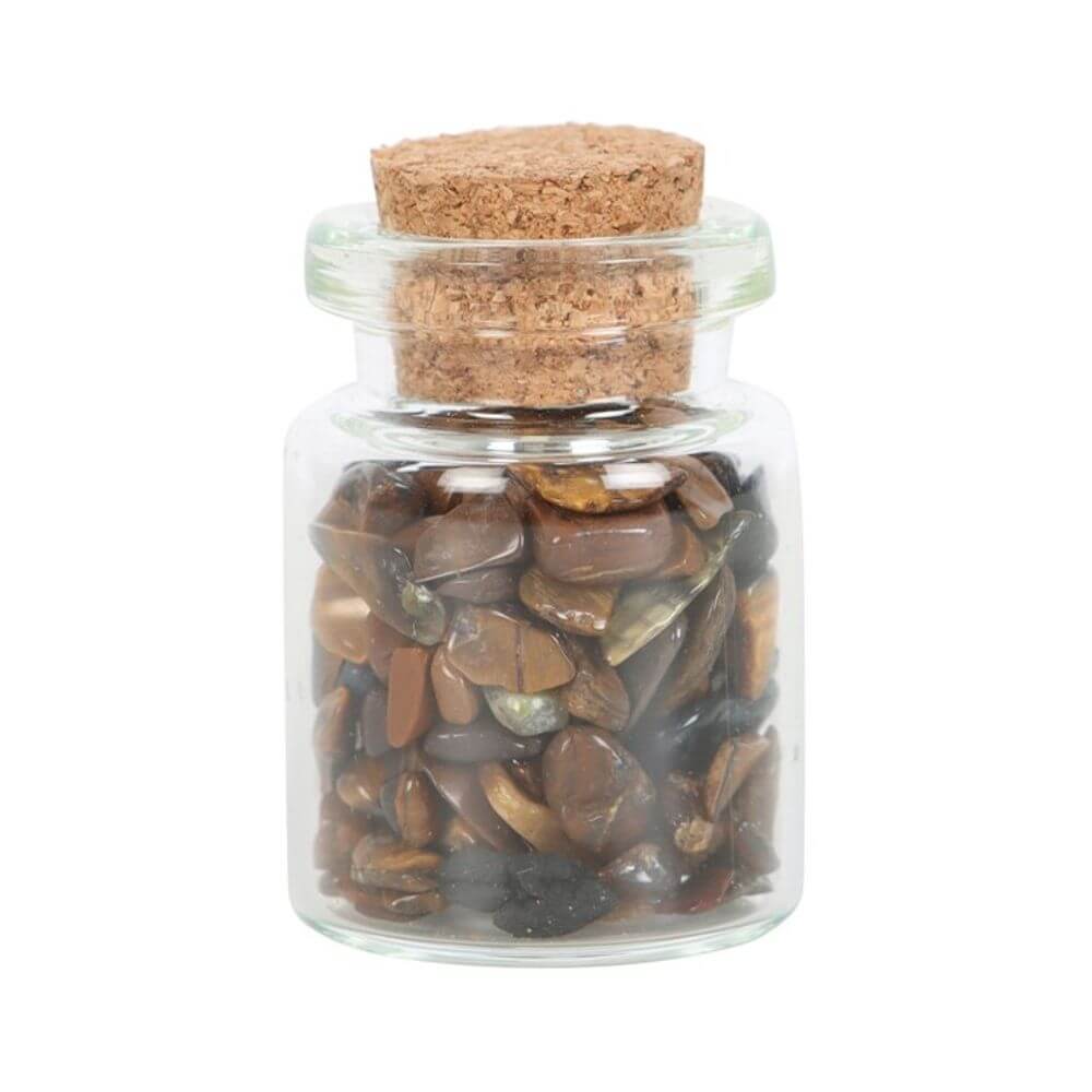 Tiger's Eye Crystal Confidence Jar for Courage & Strength