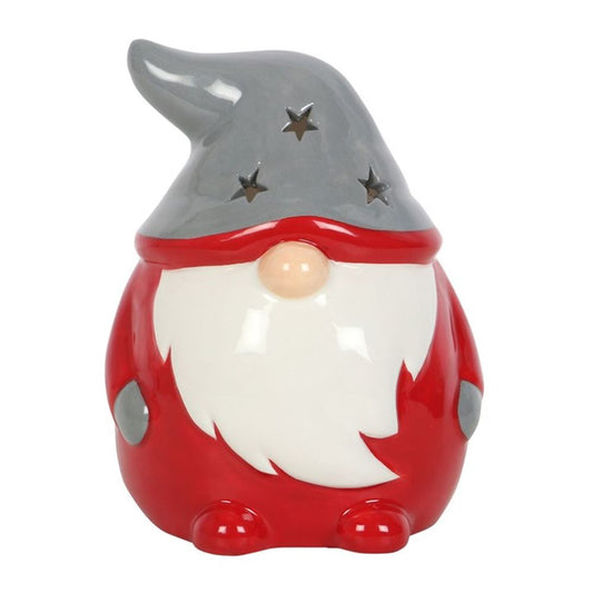 Red and Grey Gonk Tealight Candle Holder