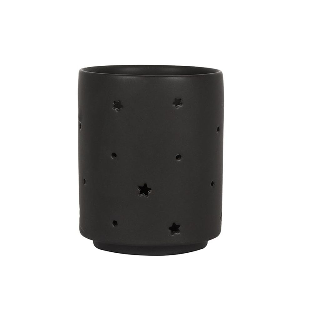 Small Black Triple Moon Cut Out Tealight Candle Holder