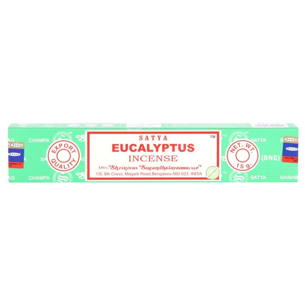 Refreshing Aroma: 12-Pack Eucalyptus Incense Sticks by Satya