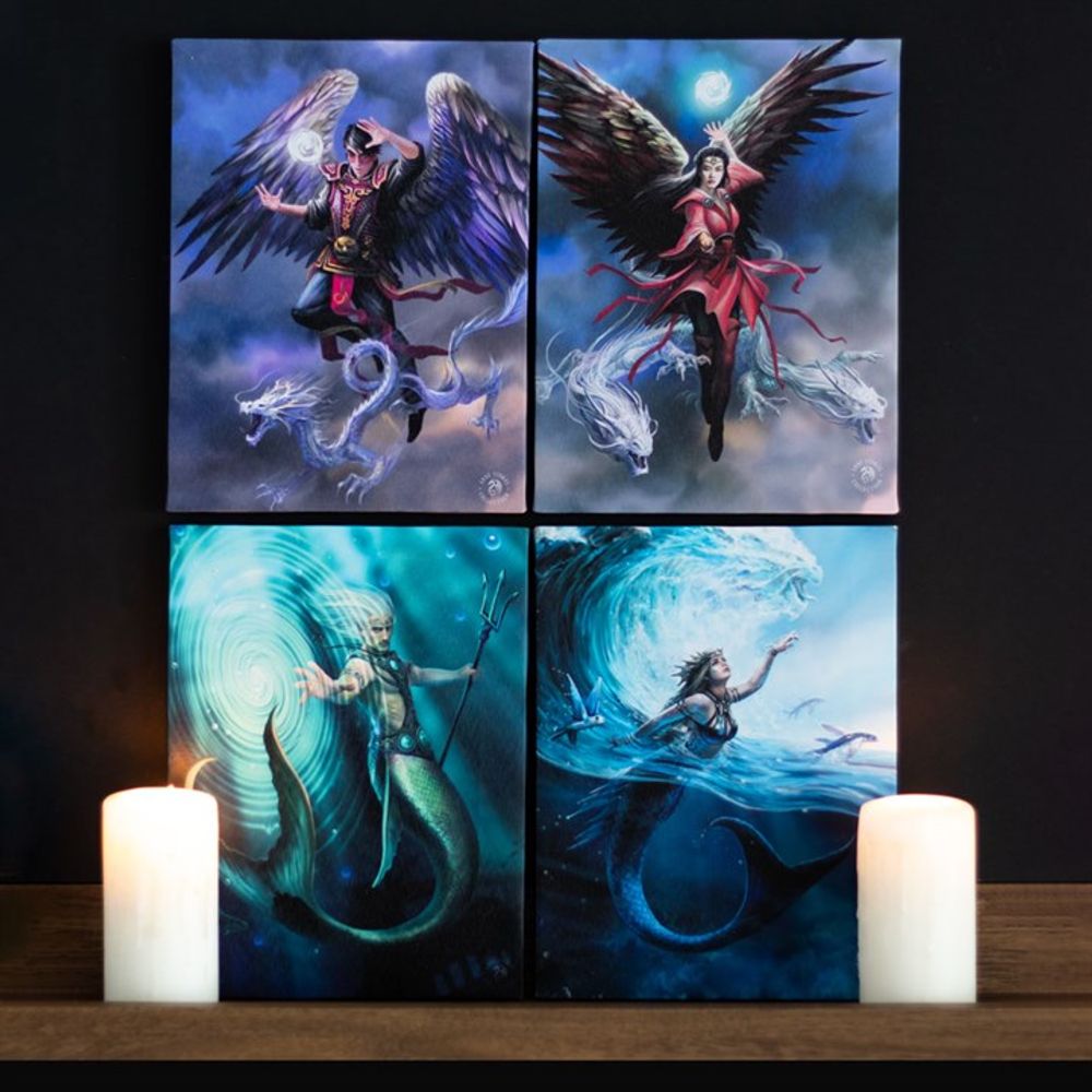 Anne Stokes Air Element Wizard 19x25cm Canvas