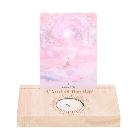 Natural Card of the Day Tarot Card Stand Tealight Candle Holder
