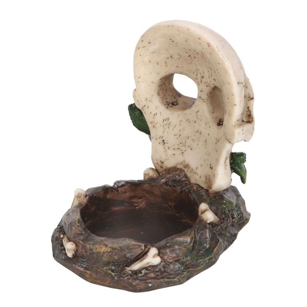 Skull Rose Tealight Candle Holder