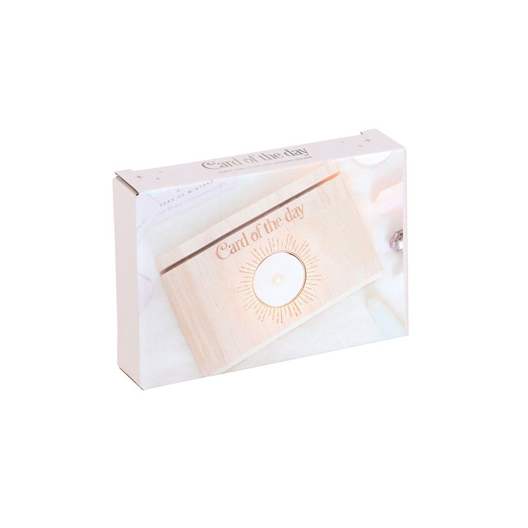 Natural Card of the Day Tarot Card Stand Tealight Candle Holder