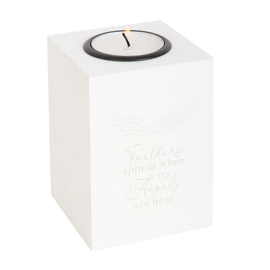 Feathers Appear Angel Wing Tealight Candle Holder