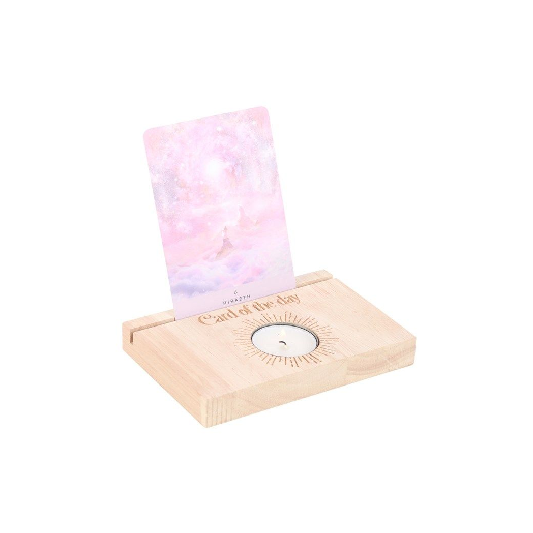 Natural Card of the Day Tarot Card Stand Tealight Candle Holder